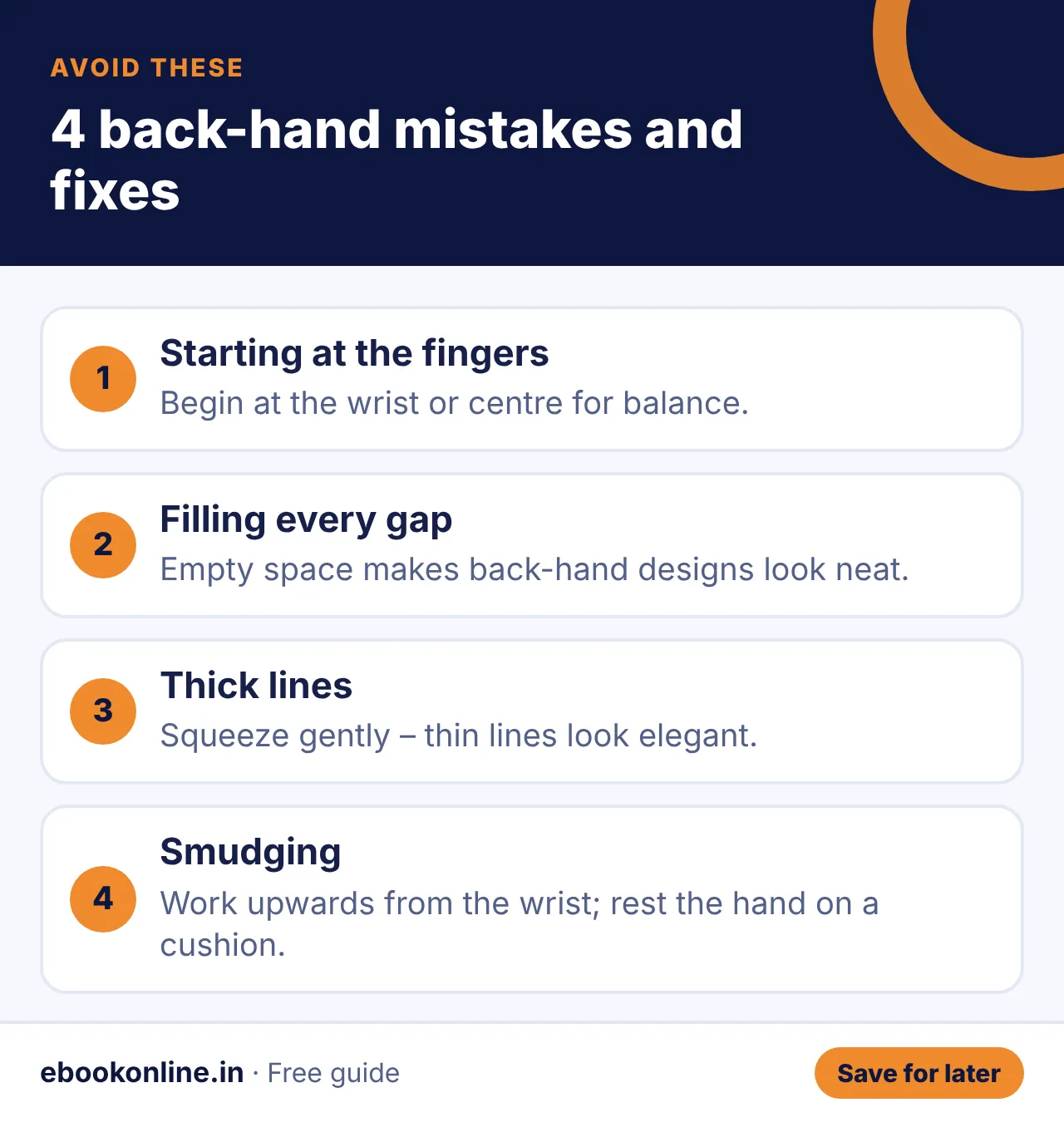 4 back-hand mistakes and fixes – infographic