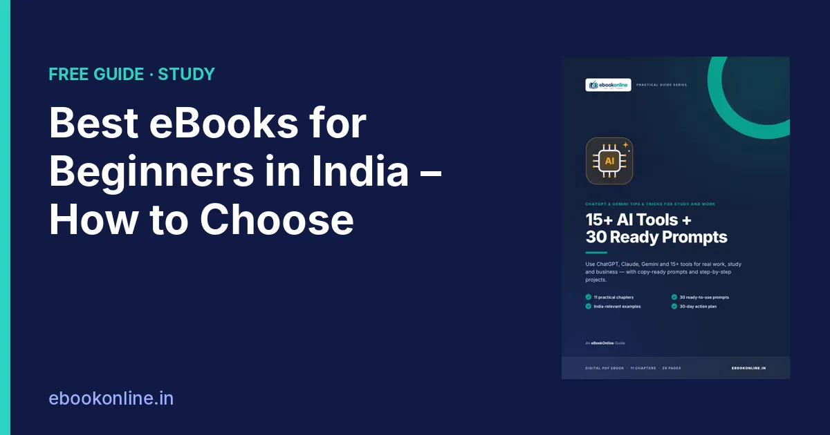 Best eBooks for Beginners in India: How to Choose the Right PDF eBook (+ Picks by Goal)