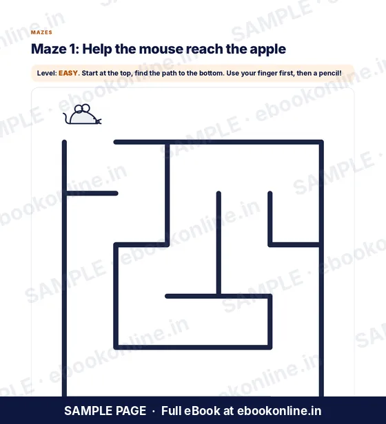 Activity Book for Kids PDF eBook – sample page 2
