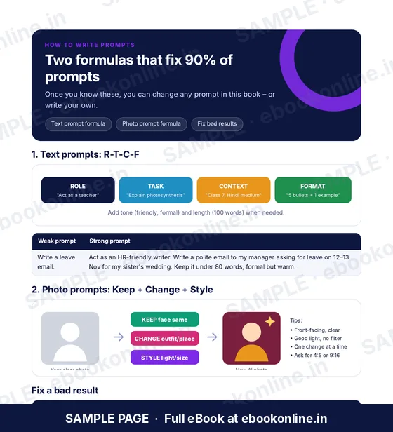 500+ AI Prompts PDF eBook – sample page 2