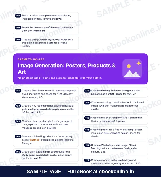 500+ AI Prompts PDF eBook – sample page 3