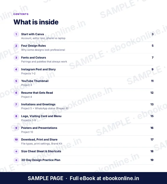 Canva for Beginners PDF eBook – sample page 1