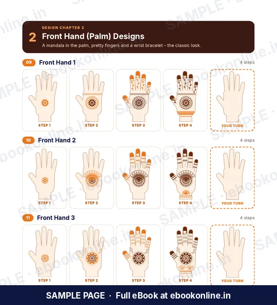 Easy Mehndi Designs PDF eBook – sample page 2