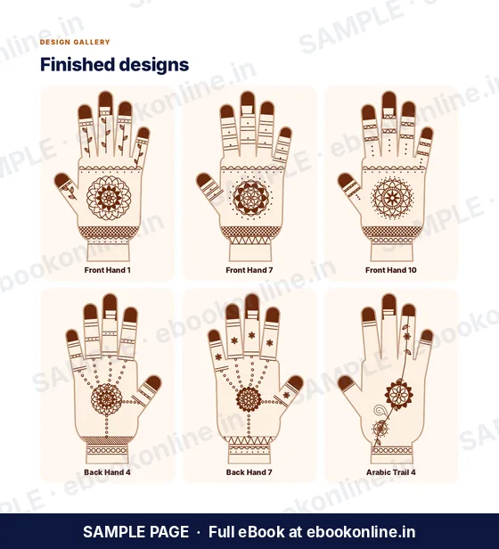 Easy Mehndi Designs PDF eBook – sample page 3
