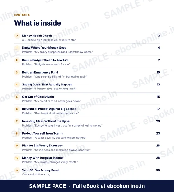 Money Basics for Beginners PDF eBook – sample page 1