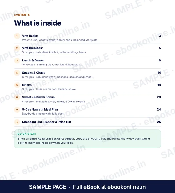 Navratri & Vrat Recipes PDF eBook – sample page 1